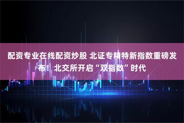 配资专业在线配资炒股 北证专精特新指数重磅发布！北交所开启“双指数”时代
